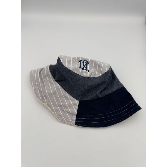 Refried Recycled Mixed Media Blue Patchwork Bucket Hat - Picture 1 of 5